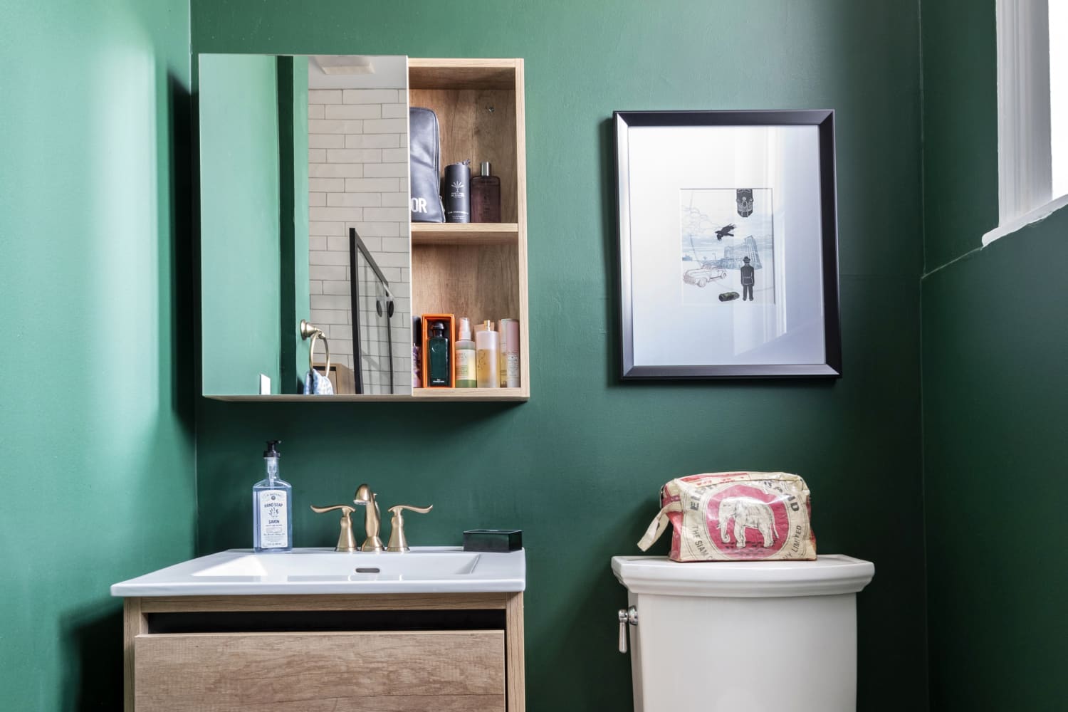 blue green ring in bathroom sink